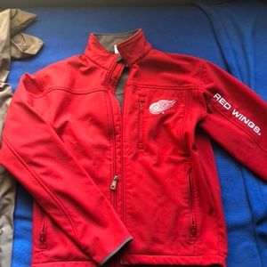 Majestic Red Wings therma zip up jacket.